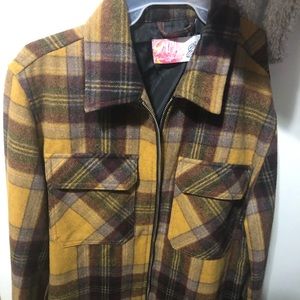 PLAID PEACOAT